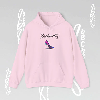 Graphic Hoodie Becheretty - Artistic High Heel Design - Casual Stylish