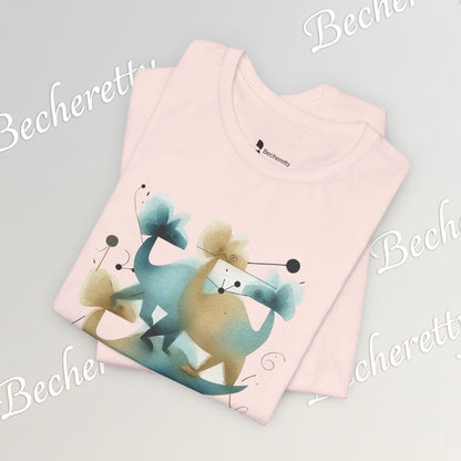 Abstract Balance "Dino"  Modern Graphic T-Shirt - Art Graphic Becheretty - Original abstract Illustration