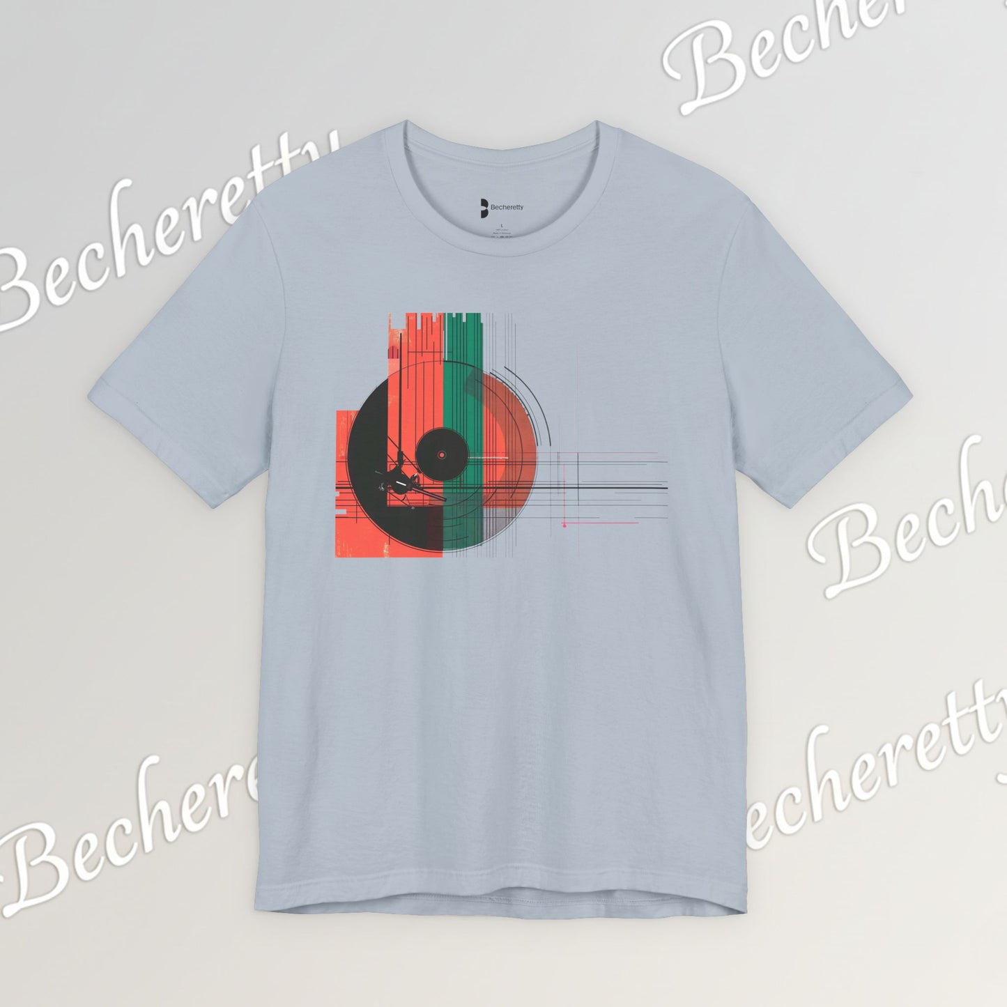 Minimalist Cubist Vinyl Tee - Art Graphic Becheretty - Spin your style in a new direction.