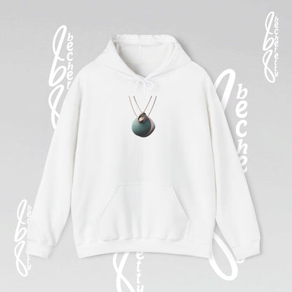Futuristic Necklace - Graphic Hoodie Becheretty - Unisex, Original Gift for Friends