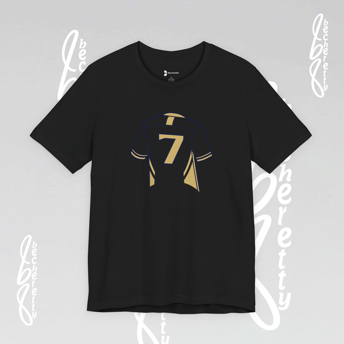 T-shirt - Number 7 GOAL - Art Graphic Minimalist Becheretty - Casual Wear - Team Spirit