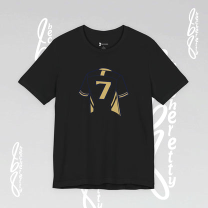 T-shirt - Number 7 GOAL - Art Graphic Minimalist Becheretty - Casual Wear - Team Spirit