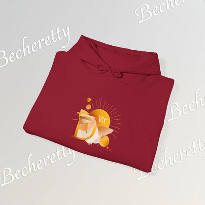 "Vit D" Graphic Hoodie - Art Minimalist Becheretty - Embrace the sunshine wherever you go, casual wear
