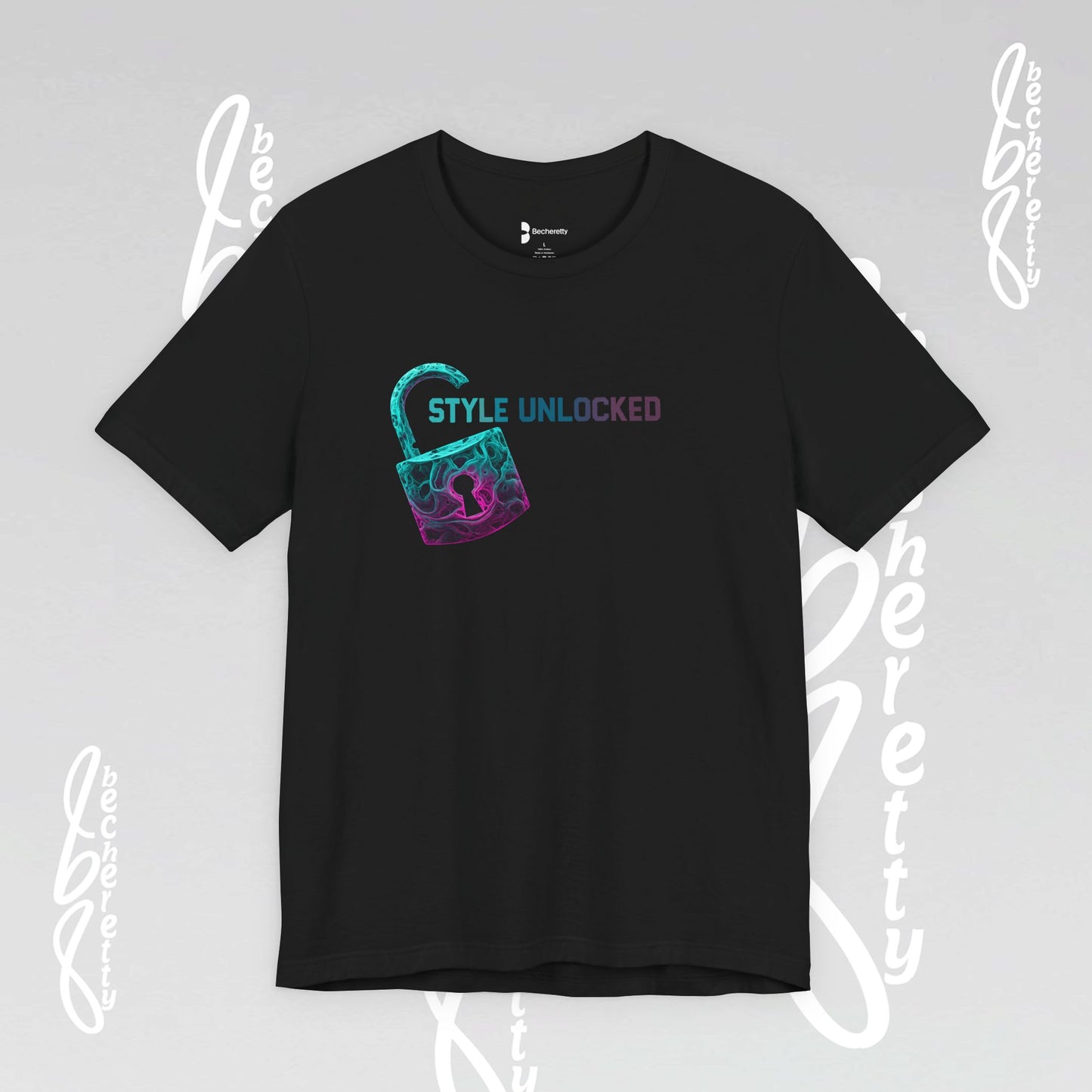 Unlock Your Style Tee - Trendy Short Sleeve Becheretty T-shirt - Casual Wear, Graphic Tee for Gamers, Gift for All Occasions