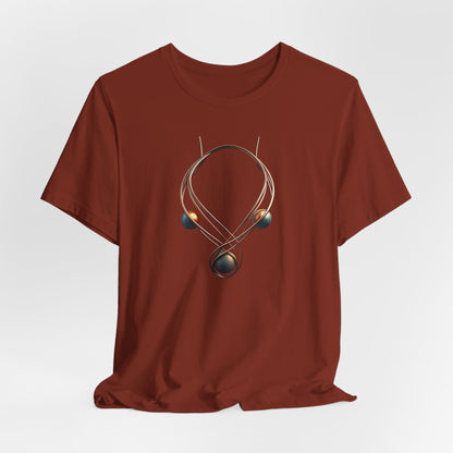 Art Graphic  Necklace "Mystic Orb" Minimalist Tee Becheretty - Wearable Art work - Unique design