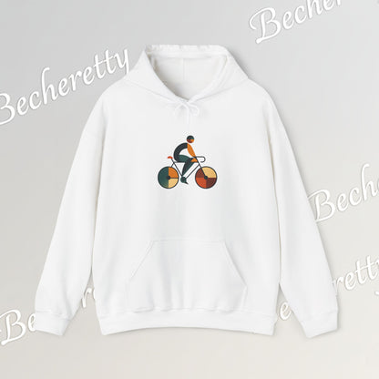The Bauhaus Cyclist | Premium Geometric Art Hoodie Becheretty - Perfect Gift for Bike Lovers - Casual