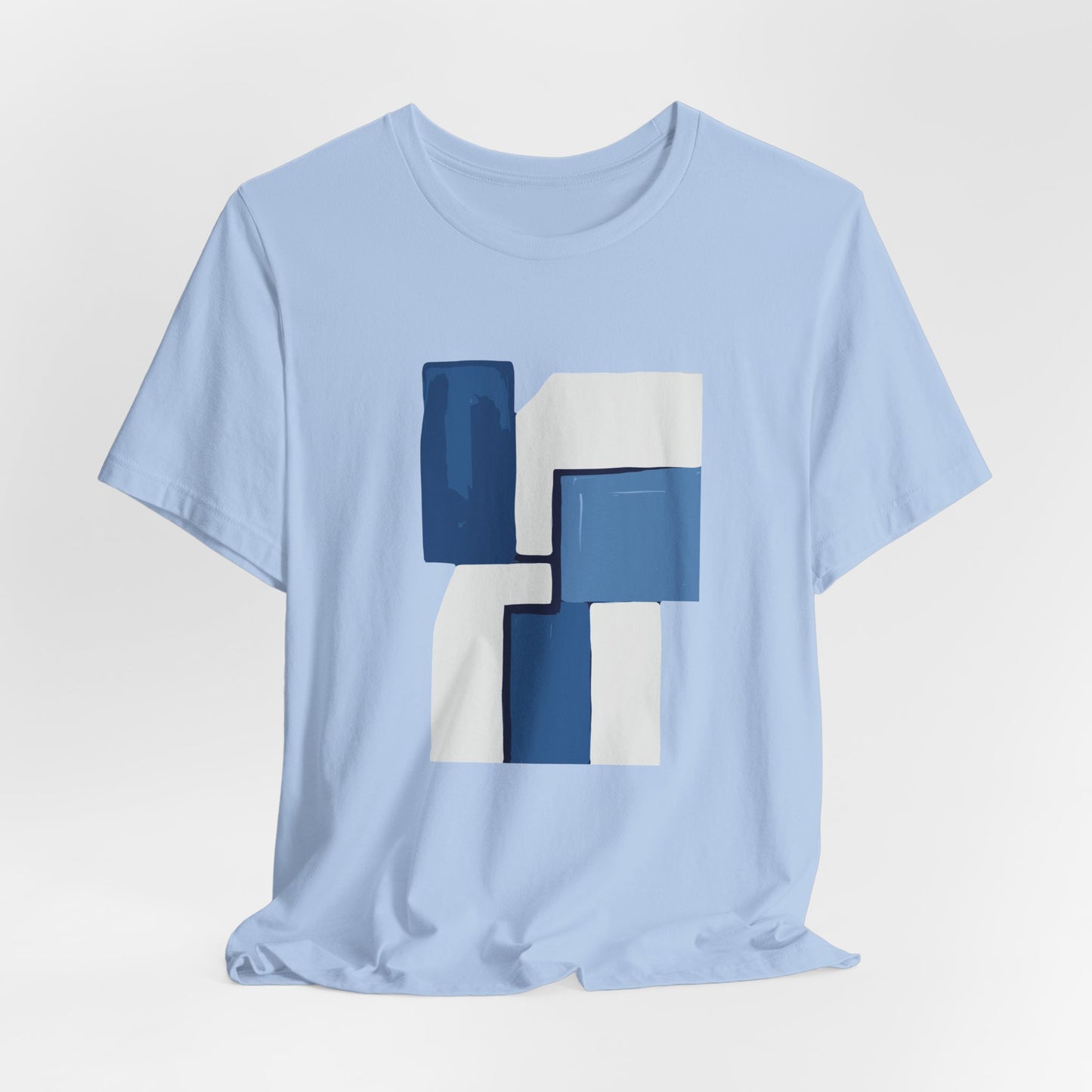 Abstract Wave Short Sleeve Tee - Art Minimalist Becheretty - Perfect for Art Lovers -Casual Wear
