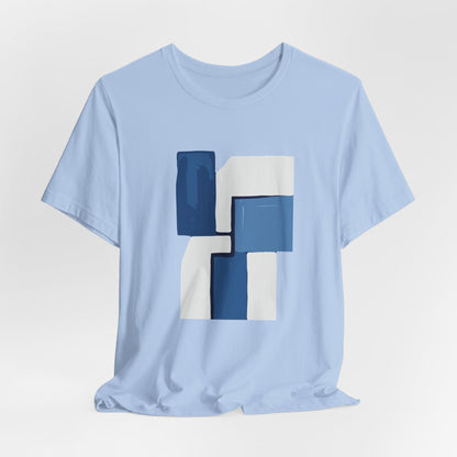 Abstract Wave Short Sleeve Tee - Art Minimalist Becheretty - Perfect for Art Lovers -Casual Wear