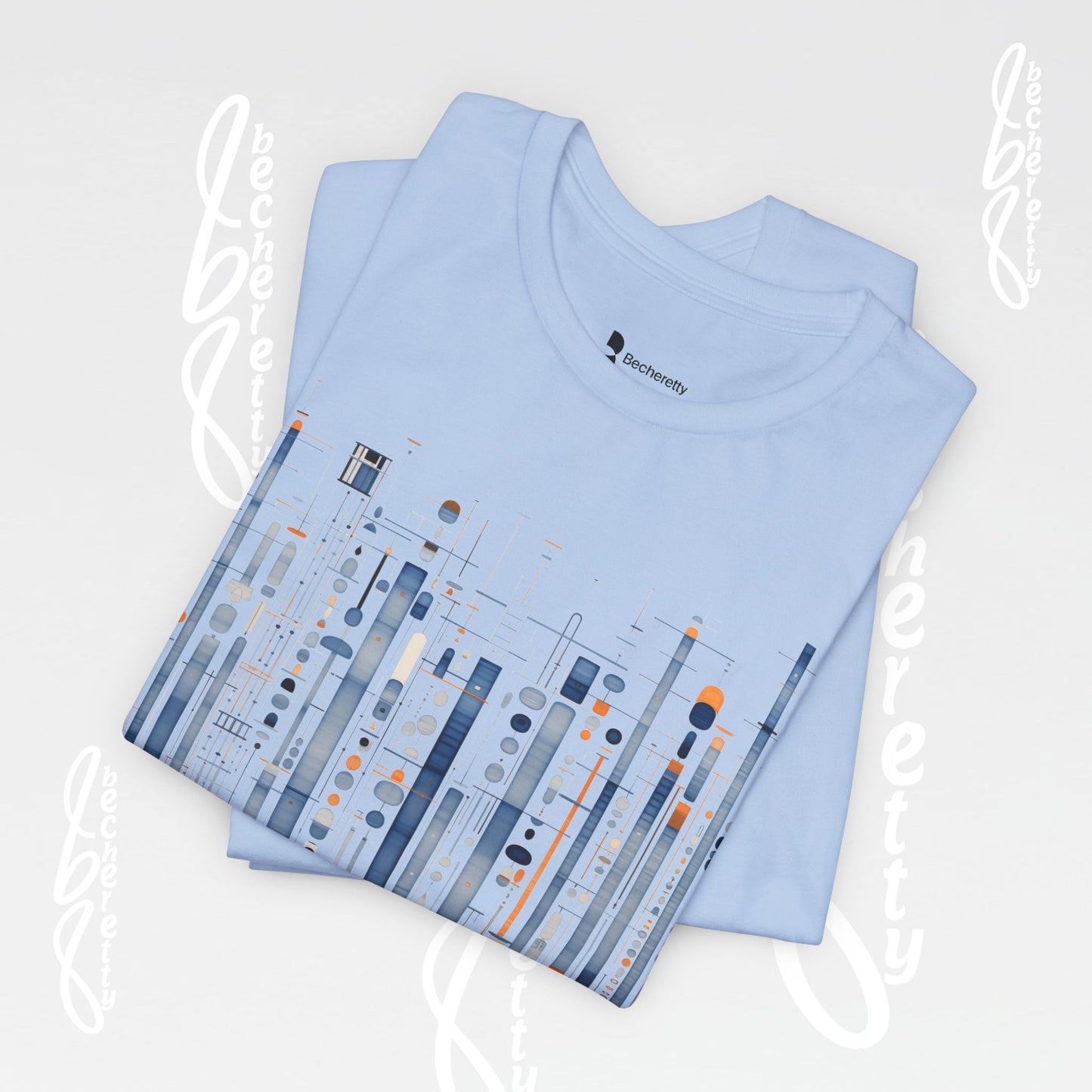 Urban Frequencies T-Shirt - Modern Geometric Graphic Becheretty - Wear the city. Feel the rhythm.