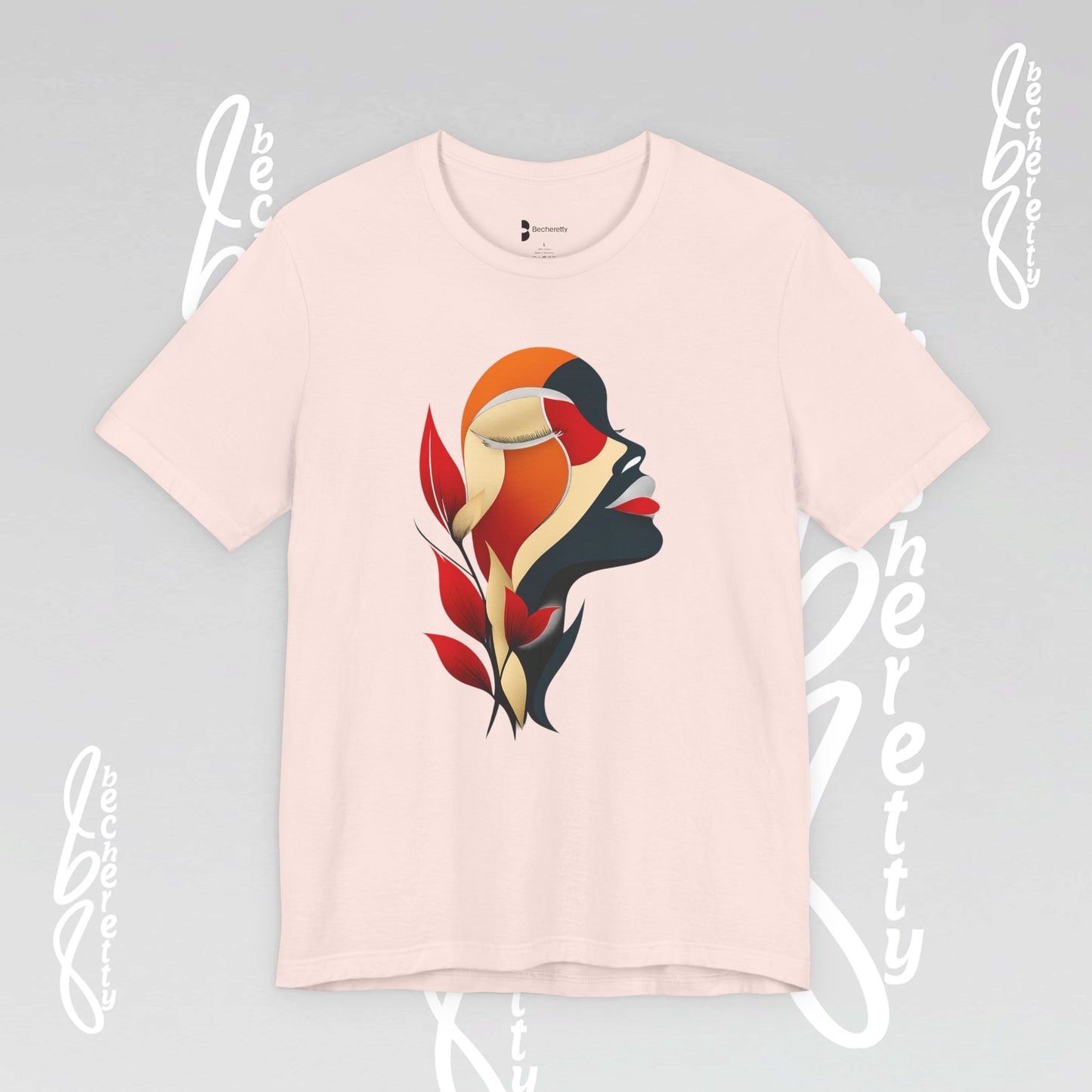 The "Abstract Muse" Graphic Tee Becheretty - Elevate your everyday rotation with a wearable work of art.