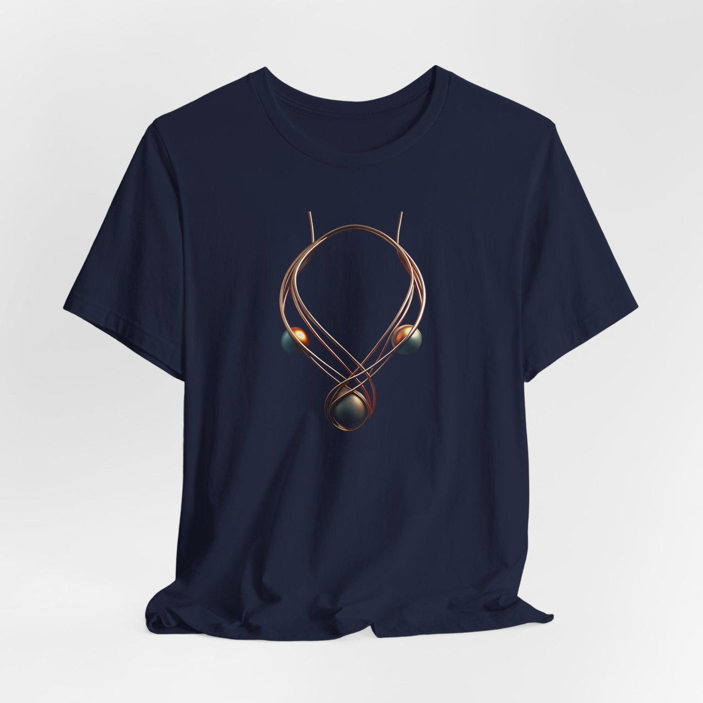 Art Graphic  Necklace "Mystic Orb" Minimalist Tee Becheretty - Wearable Art work - Unique design