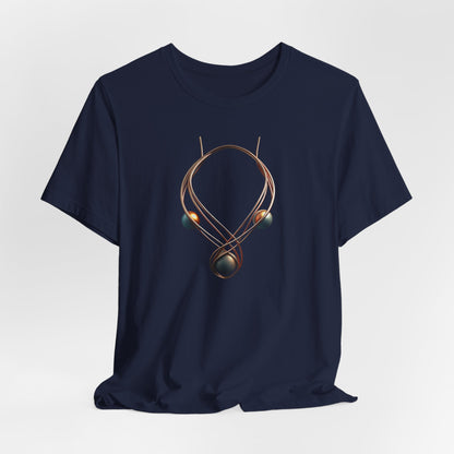 Art Graphic  Necklace "Mystic Orb" Minimalist Tee Becheretty - Wearable Art work - Unique design