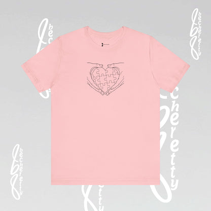 Autism Awareness T-Shirt  "My Heart is Yours" - Becheretty Minimalist design - Unisex, casual wear.
