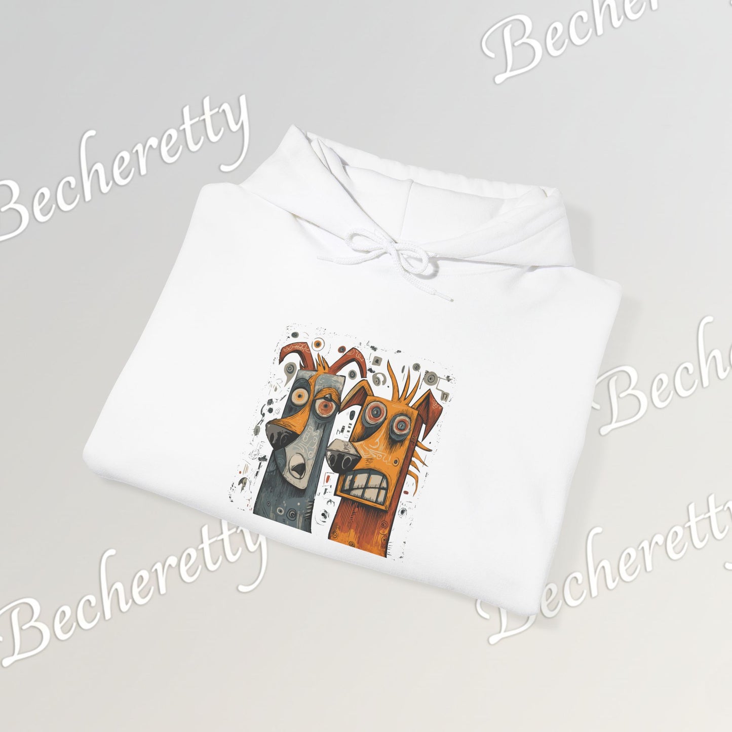 Twin Instincts Hoodie Becheretty - Perfect for art-driven fashion, and anyone who wears instinct as identity.