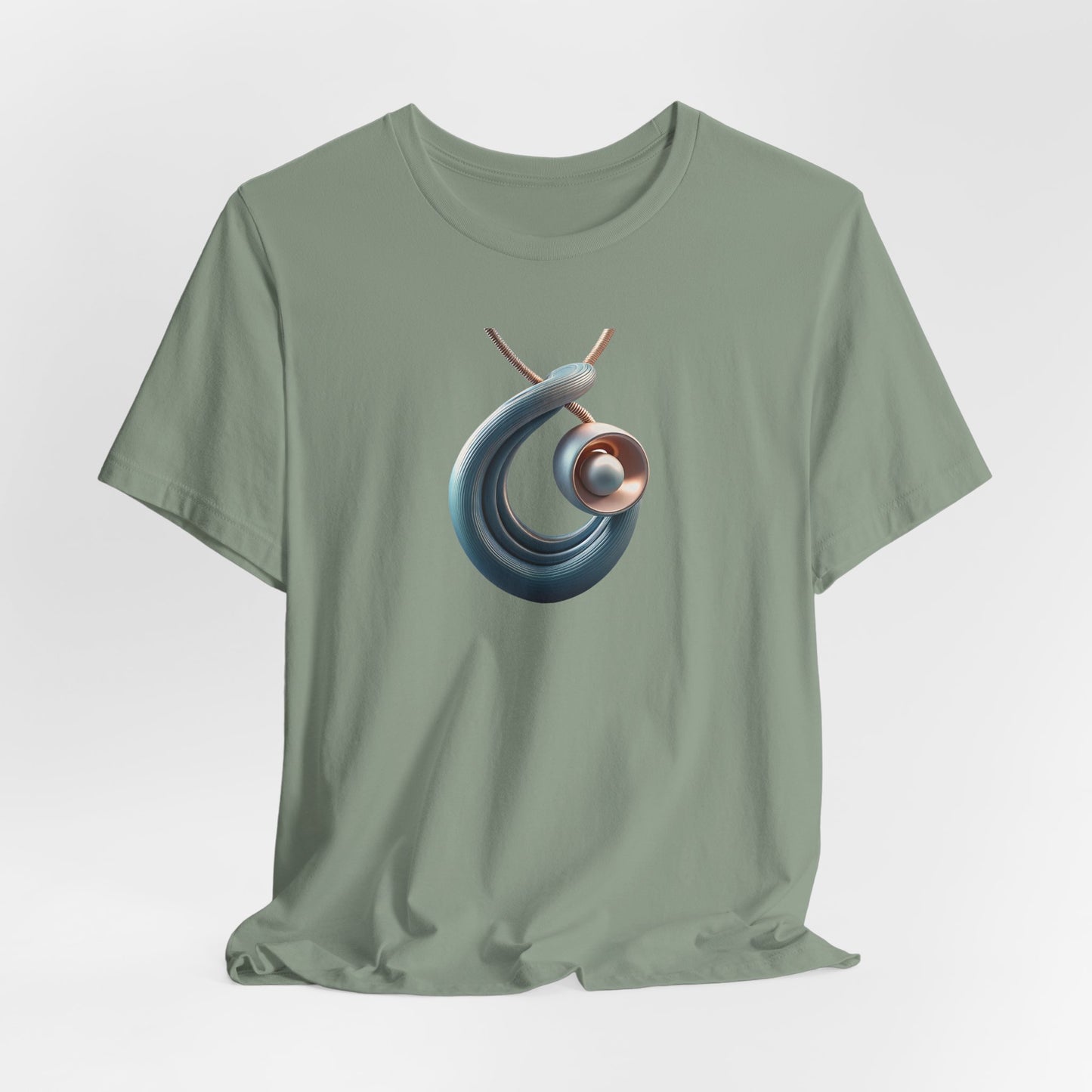 Abstract Nautical Wave Tee - Minimalist Anchor & Shell Graphic Becheretty - Perfect Gift for Art Lovers