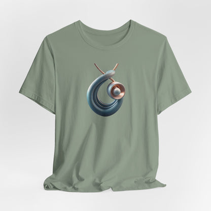 Abstract Nautical Wave Tee - Minimalist Anchor & Shell Graphic Becheretty - Perfect Gift for Art Lovers