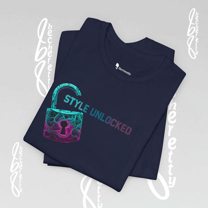 Unlock Your Style Tee - Trendy Short Sleeve Becheretty T-shirt - Casual Wear, Graphic Tee for Gamers, Gift for All Occasions