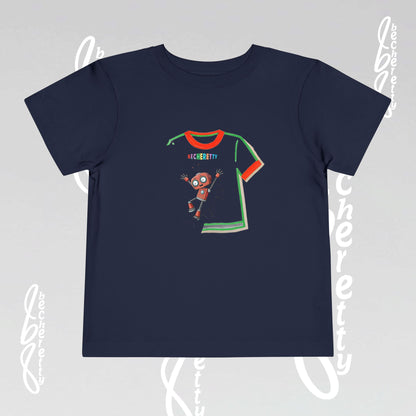 Toddler T-Shirt - Funny Robot Character Becheretty - Casual Kids outfit