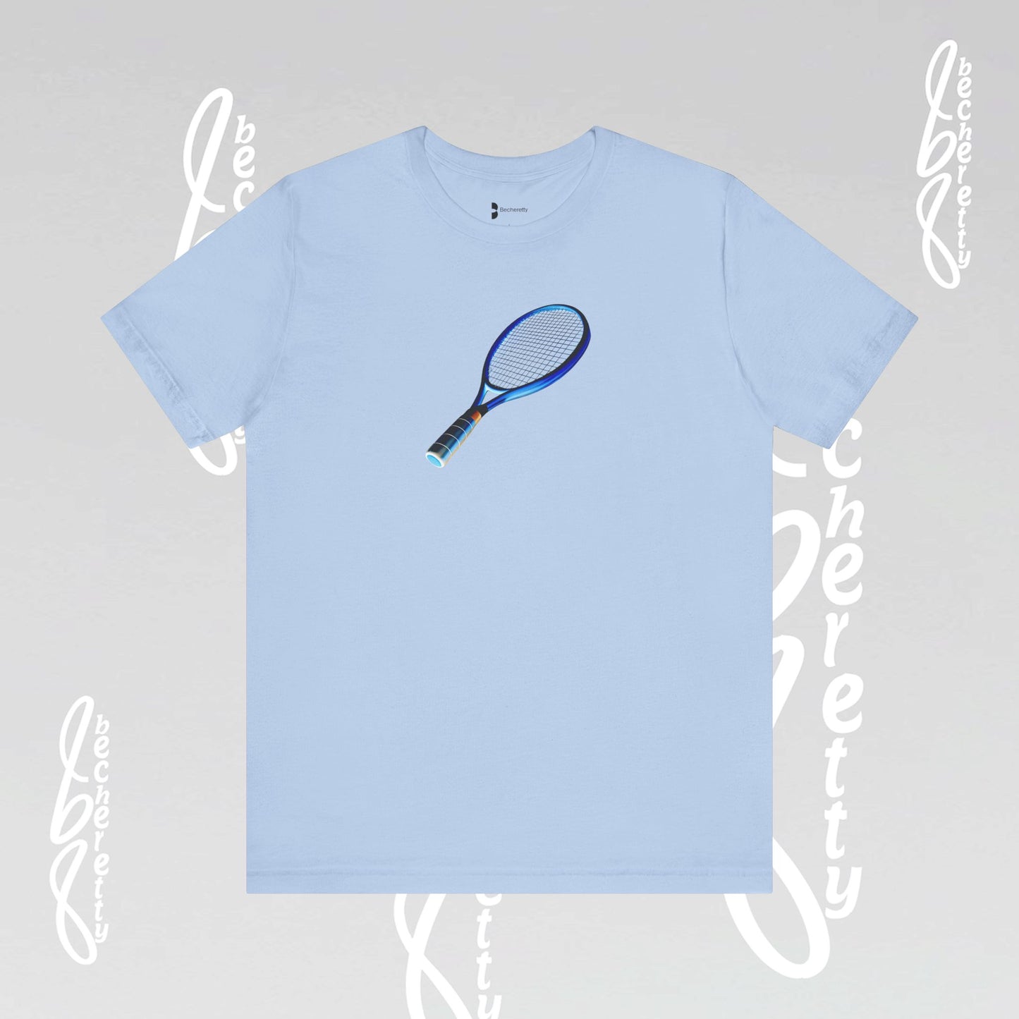Vintage Tennis Racket - Art Graphic T'Shirt Becheretty - Tennis Enthusiasts - Casual Wear