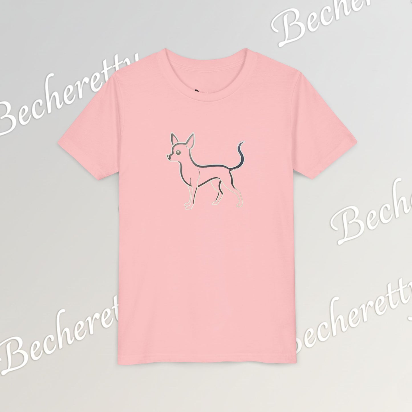 Youth T'Shirt - Graphic Chihuahua - Art Minimalist Becheretty - Perfect gift for Pet Lovers