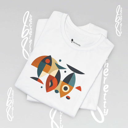 Abstract Harmony Tee Becheretty - Casual Wear, Gift for Friends, Everyday Comfort, Unique Artwork