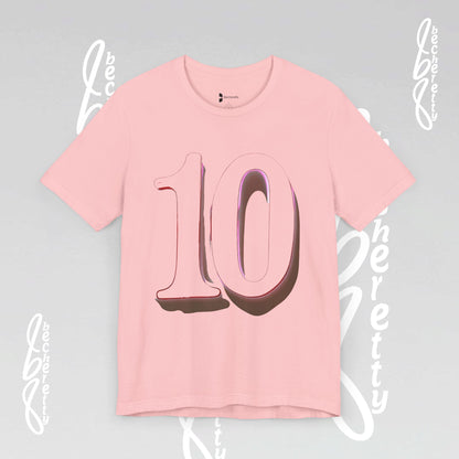Number 10 - Graphic Unisex Tee - Becheretty Minimalist Style - Everyday Comfort, Sports Lovers