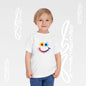 Toddler T-shirt - Colorful Watercolor Smiley Face - Art Graphic Minimalist Becheretty