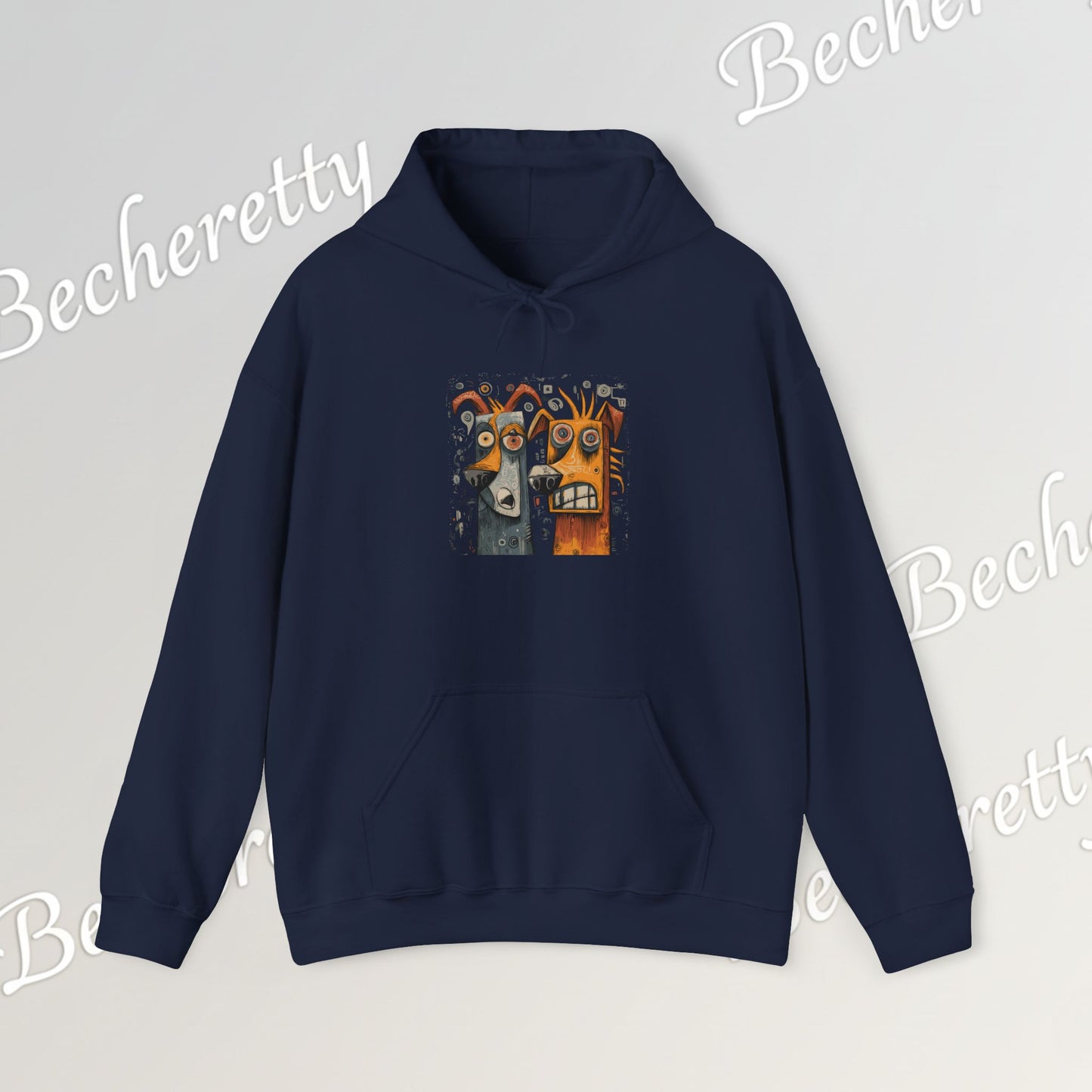 Twin Instincts Hoodie Becheretty - Perfect for art-driven fashion, and anyone who wears instinct as identity.