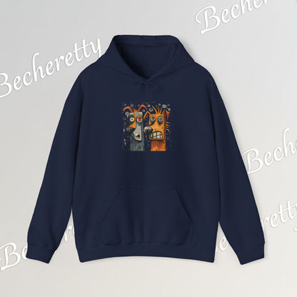 Twin Instincts Hoodie Becheretty - Perfect for art-driven fashion, and anyone who wears instinct as identity.