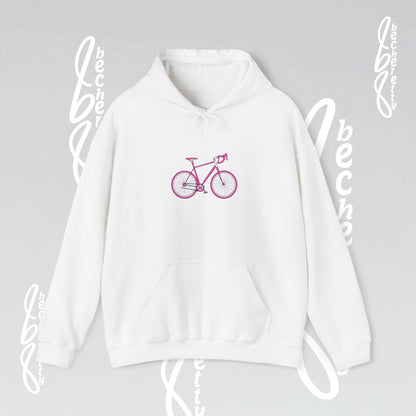 Hoodie Becheretty "Pink Bike "Minimalist Graphic Design" Perfect Gift for Bike Lovers - Casual