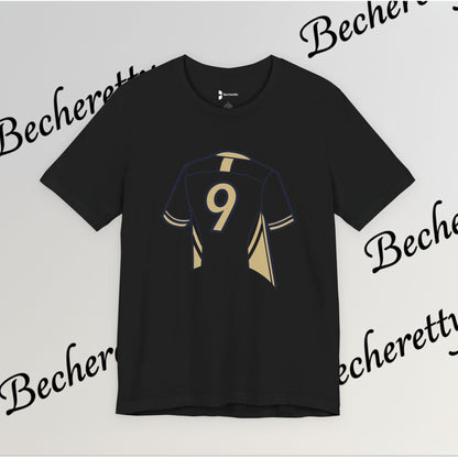 Soccer T-Shirt - Number 9 - Minimalist Graphic Becheretty - Athletic apparel - Everyday Fashion