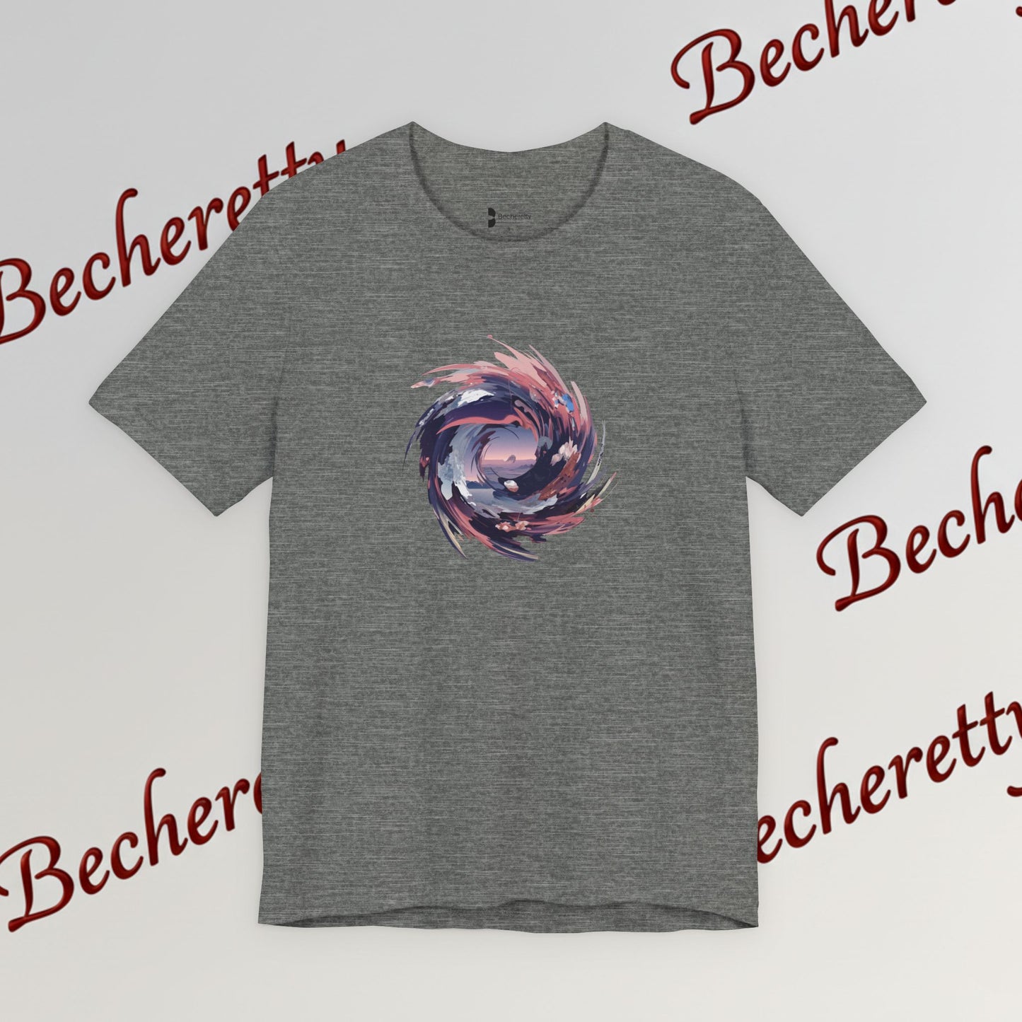 Graphic Art t-Shirt "Spiral Galaxy" - Abstract Cosmic Swirl Tee - Unique Design - Special Gift for Art Lovers