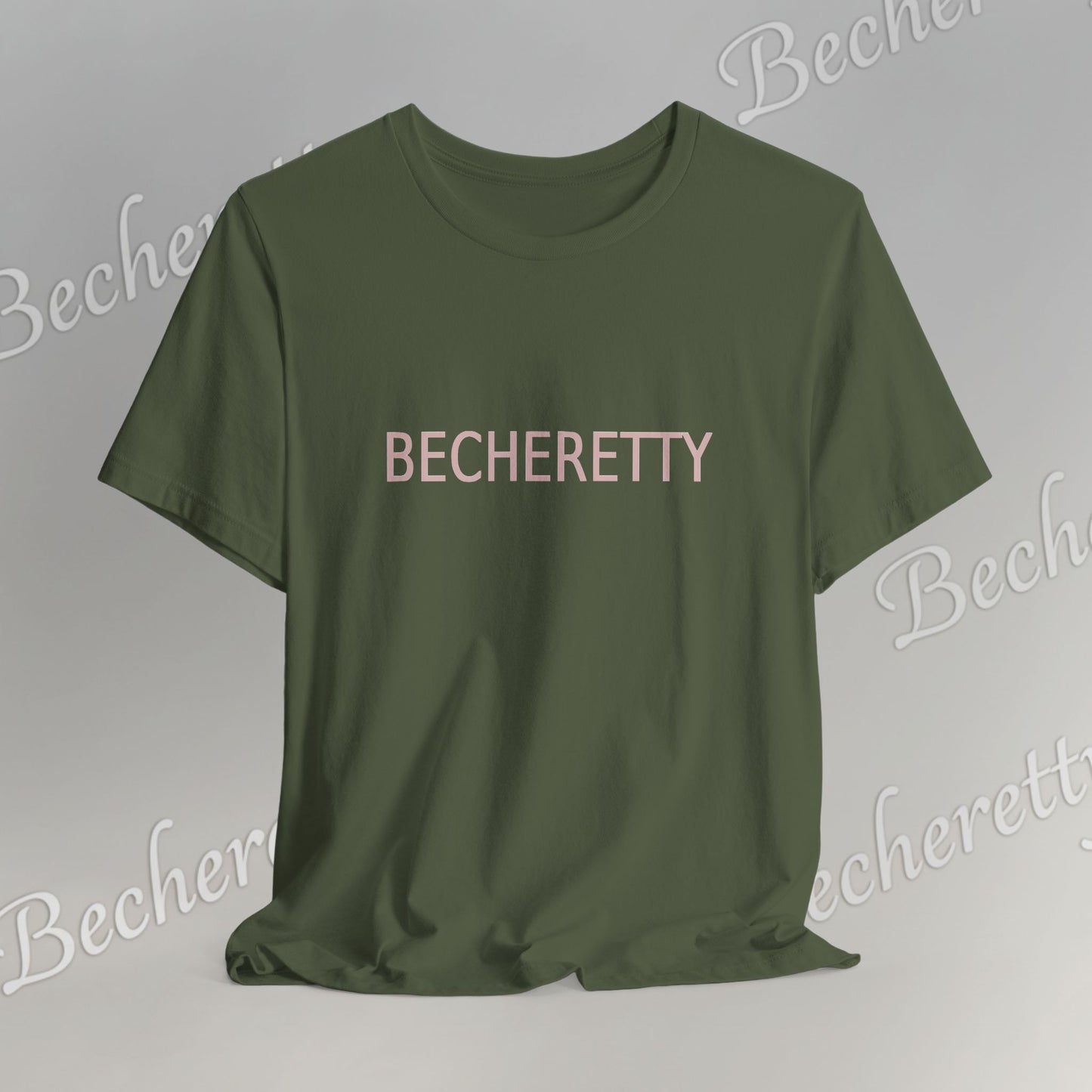 Minimalist Logo Tee Becheretty - Short Sleeve- Casual Style, Unisex - Relaxed Fit Top - Everyday wear