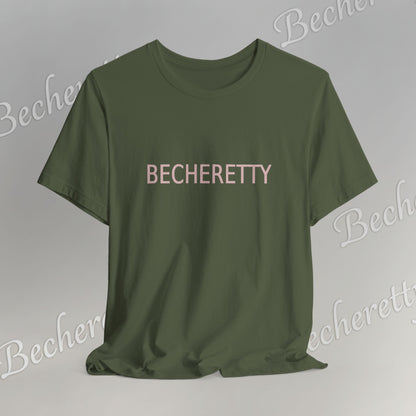 Minimalist Logo Tee Becheretty - Short Sleeve- Casual Style, Unisex - Relaxed Fit Top - Everyday wear