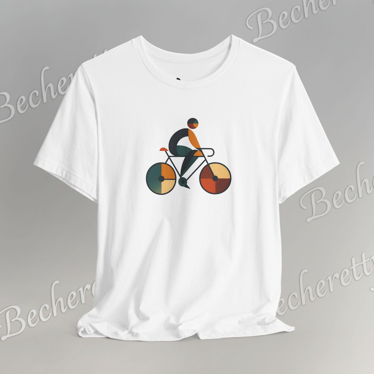 Modern Minimalist Bike Graphic Tee - Becheretty - Artistic Everyday wear, Unique gift