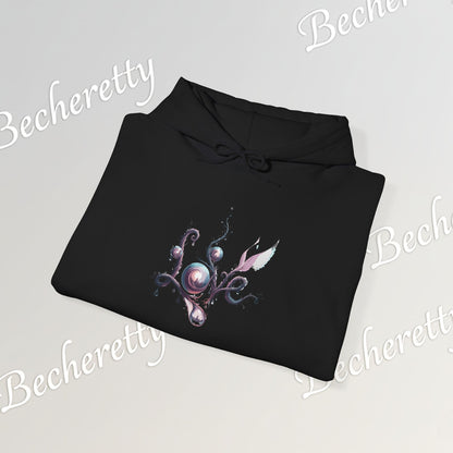 Love Floral Hoodie - Romantic Script - Art Graphic Becheretty - Perfect Gift for your loved one
