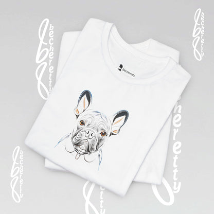 Dog Lovers Tee "Frenchie" Art Graphic Becheretty - Special gift for French Bulldog owners - Casual Wear