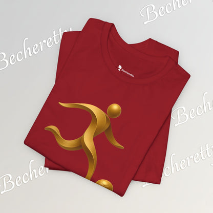 Soccer Player Gold Icon Tee - Graphic Art Minimalist Becheretty - Perfect Gift - Casual Wear