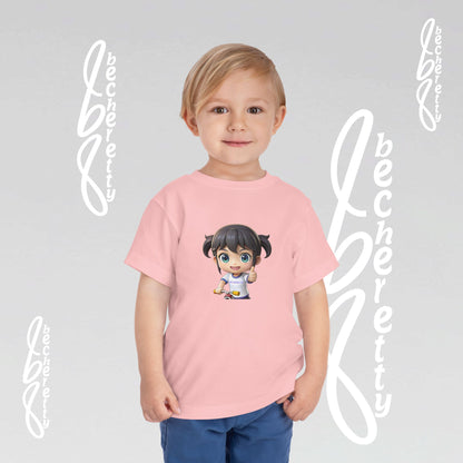 Toddler T-Shirt Cute Graphic Character Becheretty - Playful Toddler Wear - Summer Top