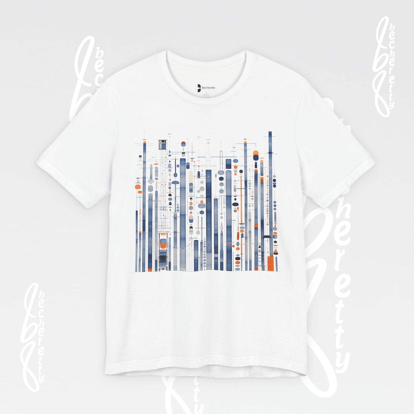 Urban Frequencies T-Shirt - Modern Geometric Graphic Becheretty - Wear the city. Feel the rhythm.