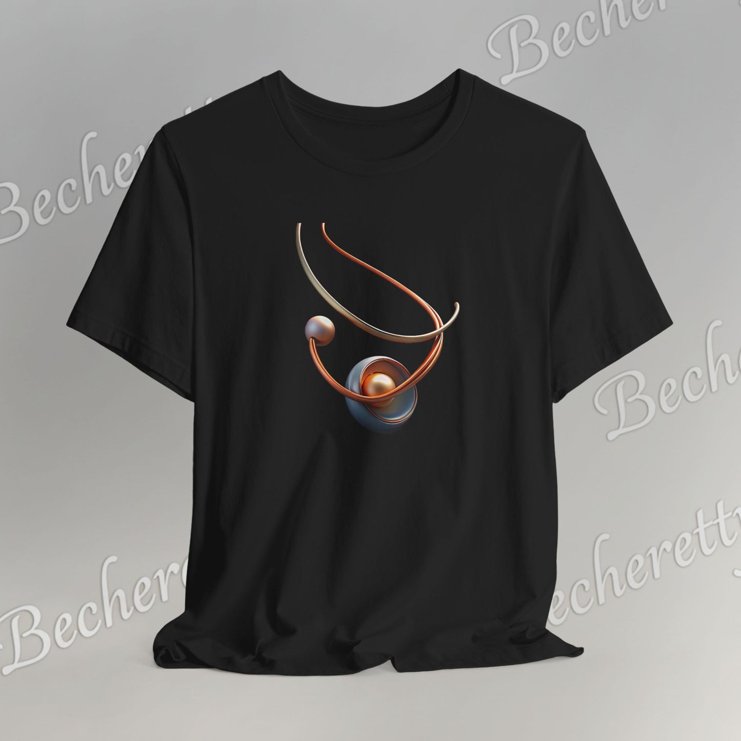 Artistic Graphic T-Shirt Becheretty - Stylish Necklace Design - Casual Wear, Gift for Art Lovers, Summer Fashion, Everyday Comfort