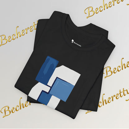 Abstract Wave Short Sleeve Tee - Art Minimalist Becheretty - Perfect for Art Lovers -Casual Wear