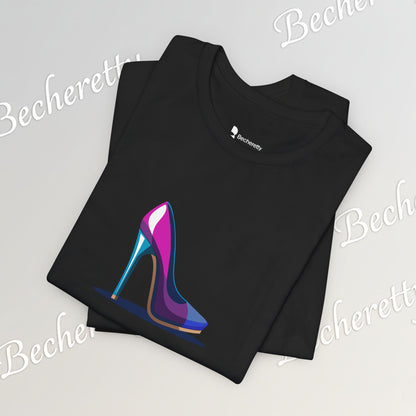 Colorful futuristic Stiletto T‑Shirt - Art Graphic Becheretty - A nod to your unique fashion style
