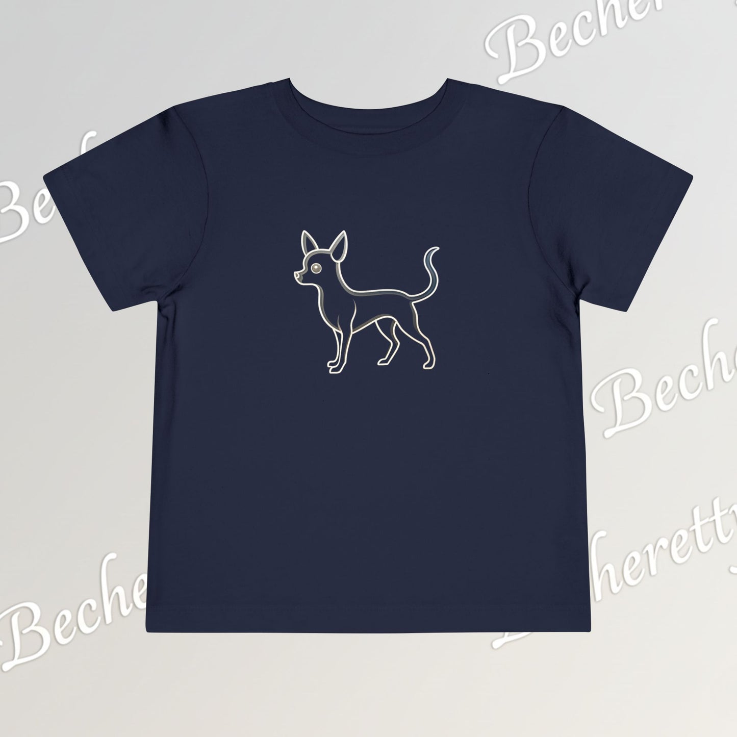 Adorable Chihuahua Toddler Tee - Graphic Minimalist Becheretty - Dog Lover Gift, Cozy Summer Apparel, Fun Birthday Outfit