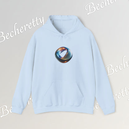 Futuristic Ring - Graphic Hoodie Becheretty - Minimal Artistic Jewel - Luminous Statement - Style is yours!