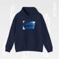 Abstract Blue Brushstroke Hoodie - Art Graphic Becheretty - Comfort and style with this Unisex Heavy Blend