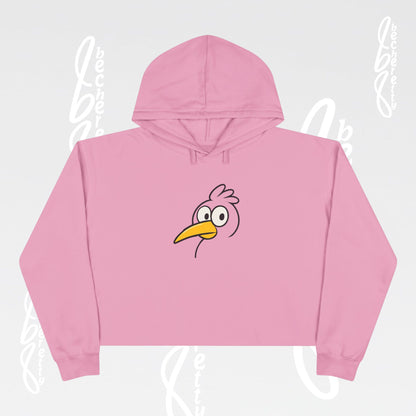 Graphic Crop Hoodie - Cute Cartoon Seagull - Becheretty - Minimal Beach Bird Graphic Sweatshirt