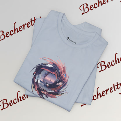 Graphic Art t-Shirt "Spiral Galaxy" - Abstract Cosmic Swirl Tee - Unique Design - Special Gift for Art Lovers