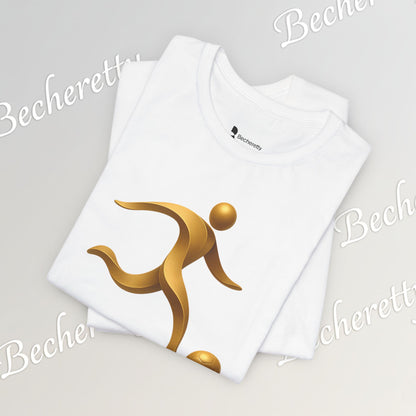 Soccer Player Gold Icon Tee - Graphic Art Minimalist Becheretty - Perfect Gift - Casual Wear