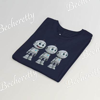 Youth T-Shirt  "Three Funny Kid Robots" Art Graphic Becheretty - Perfect for expressing your daily mood without saying a word